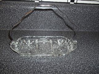 RARE FIND STAR OF DAVID EAPC BUTTER DISH WITH A METAL HANDLE