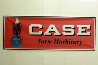 Vintage Case Farm Machinery Tractor Mini Banner Orange with Eagle Logo 