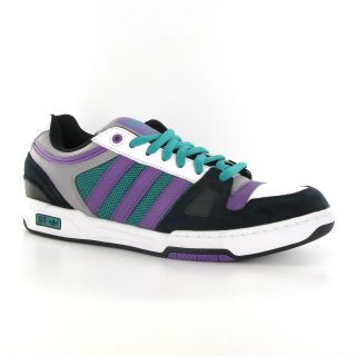 Adidas Elation ST Black Purple Leather Suede Mens Trainers