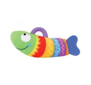 LALA New Baby Pram Crib Toy Activity Rainbow Fish Teething Teether 