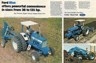 1973 Ford Blue 9600 5000 & 3000 Farm Tractor 2 Page Ad