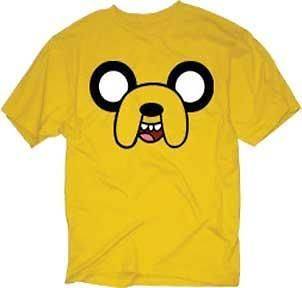 Adventure Time With Finn & Jake Face Yellow New Licensed Adult T Shirt 