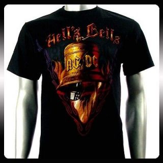 AC/DC Angus Young Hard Rock Music Punk Men T shirt Sz L Biker A30
