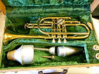 Rare Vintage Elkhart Band Instrument Co. Cornet by Buescher. Orig Case 