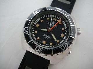 VINTAGE AQUASTAR BENTHOS 500 AUTOMATIC RETRO DIVER BLACK