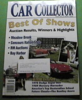 CAR COLLECTOR MAGAZINE NOV/2002BEST OF SHOWS AUCTIONS RESULTS 