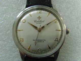 Vintage Swiss Cortebert 17J Manual Mens WristWatch