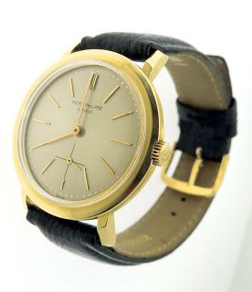 Vintage Mens Patek Philippe Calatrava 3440 Automatic 18K Gold Watch