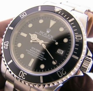 Rolex Sea dweller Date Chronometer Mens Steel Watch 16600 U Serial 