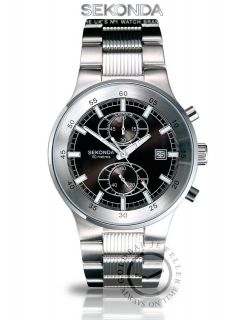   Steel Bracelet Chronograph Watch From Sekonda For Men RRP £79.99