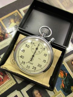 VINTAGE AGAT Soviet USSR MILITARY STOPWATCH Chronometer with new 