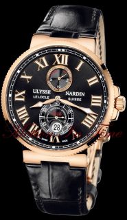 Ulysse Nardin Maxi Marine Chronometer 43mm Rose Gold, Crocodile Strap 