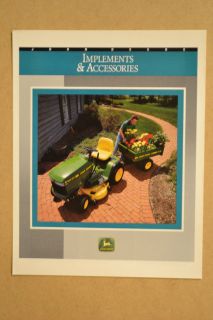   Brochure   Implements & Accessories   riding mower GT242 Cover   1993