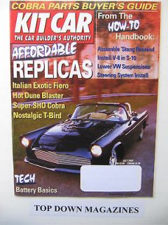 Kit Car Magazine July 2000 Bruce Golden, 427 Cobra Replica