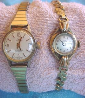   of 2 Vintage Ladies WALTHAM 25 Jewels Incabloc & KENT Watch WRISTWATCH
