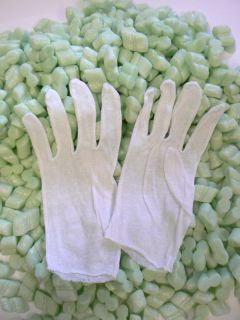 WHITE COTTON GLOVES LISLE HAND GLOVE CLEAN HANDLING 1DZ