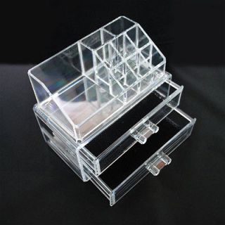 Clear Acrylic Makeup Case/Jewelry Storage Cube Drawers Cosmetic 