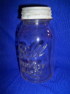Antique Glass Ball Perfect Mason Jar #5 With Lid