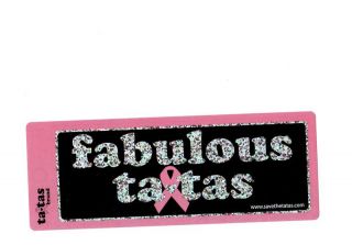Save the Tatas FABU Bumper Sticker Breast Donation15%