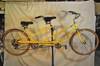 Vintage 1971 Schwinn Deluxe Twinn tandem bike bicycle yellow 5 speed