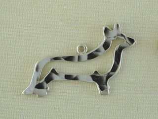 Cardigan Welsh Corgi Dog Lapel Pin,Tac,Charm,Earrings,Necklace~Silver 