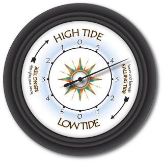 TIDE WALL CLOCK   Low High   Compass Rose   Chart Table Surf Harbor 