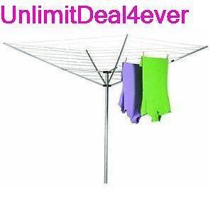 Household Essentials 12 Line Outdoor Umbrella Style Clothes Dryer