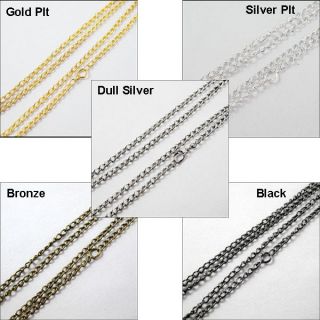 5Strand Jewelry Necklaces Ring Chain 50cm 20Ich 1.5mm Ring 5Colors 1