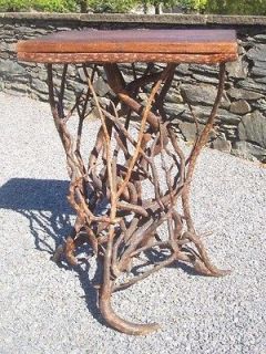 ANTIQUE GOTHIC TWIG ROSEBUSH ROOT SIDE TABLE