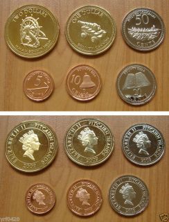 Pitcairn Islands Coins Set of 6 Coins 2009 AU UNC