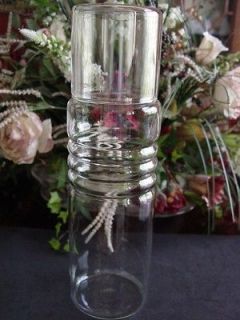 Clear Glass Bedside Decanter & Glass 12 Tall (1)