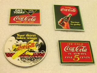 Ande Rooney Vintage Coca Cola Refrigerator Magnet Set Porcelain Soda 