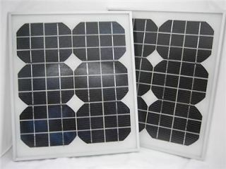 2x TEN Watt 12 Volt Solar Power Panel Charge 12V 20W total Boat 