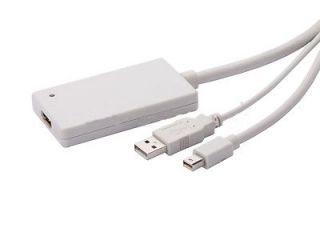   white Mini DP DisplayPort USB cable with Toslink Audio to HDMI Adapter