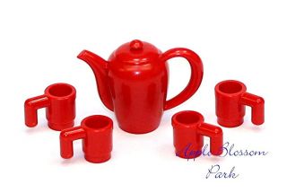   TEAPOT Belville Friends Minifig Coffee Pot Food Pitcher 4 Cups Mugs