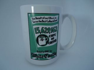 White Castle Coffee Cup Mug White Green Collectible Restaurant 