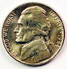 coin 1944 NO MINT MARK Jefferson War nickel