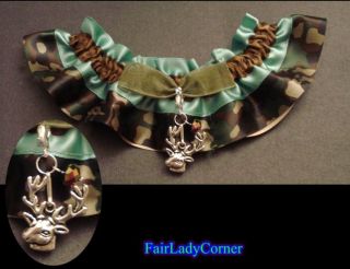 Camo sage 1 wedding bridal garter prom party gothic gift favor select 