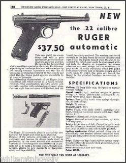  STURM, RUGER .22 Automatic PISTOL AD Collectible Firearms Advertising