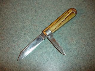 Old Vtg Antique Collectible 2 Blade Pocket Folding Knife Double Lock