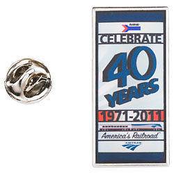 Amtrak Collector Pin 40th Anniversary Souvenir Lapel / Hat Pin Mint