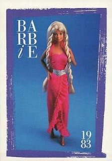 Barbie Collectible Fashion Card  Twirly Curls Barbie  1983
