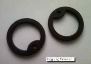 Genuine Dog Tag Silencer QTY.2 Black / Rubber Lining for Dog Tags