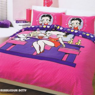   Boop   Bubblegum Betty   Double/Full Bed Quilt Doona Duvet Cover Set