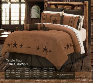 Western Triple Star Cowboy Comforter Bedding Set