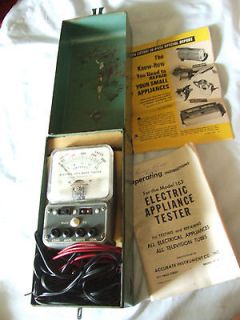 1963 Accurate Instrument Appliance & tube tester with manual model 