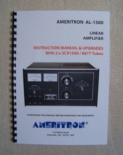 AMERITRON AL 1500 Amplifier Manual & Upgrades