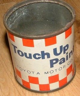 Vintage Toyota Motor Company Touch Up Paint Can Tin Litho Old School 