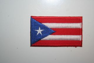 PUERTO RICO FLAG SMALL IRON ON PATCH CREST BADGE