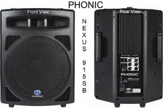 PHONIC NEXUS 915SB ACTIVE SUB WOOFER $50 INSTANT OFF BAND DJ CHURCH 